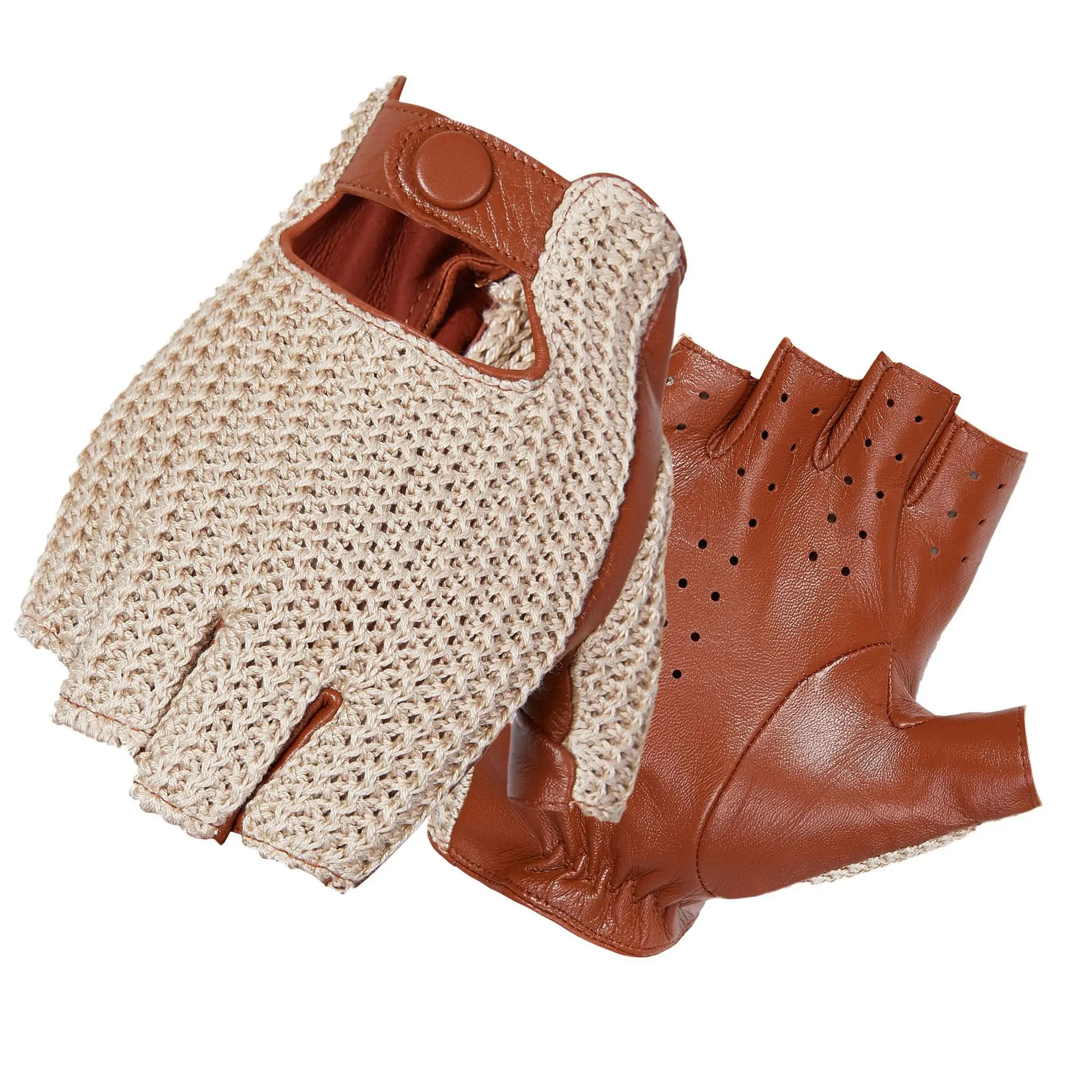 Męskie rękawice bez palców, wy – Leather Driving Glove recenzja i cena