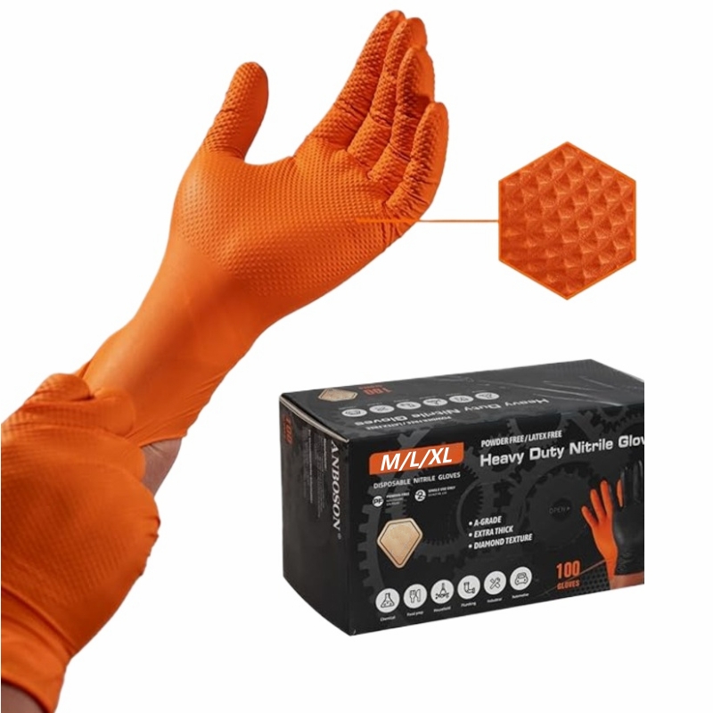 Rękawice nitrylowe pomarańczow – Nitrile Mechanic Glove recenzja i cena